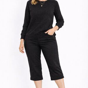 Eddie Bauer Black Capri Pants Women’s Size 16 | Stretch Mid Rise Classic